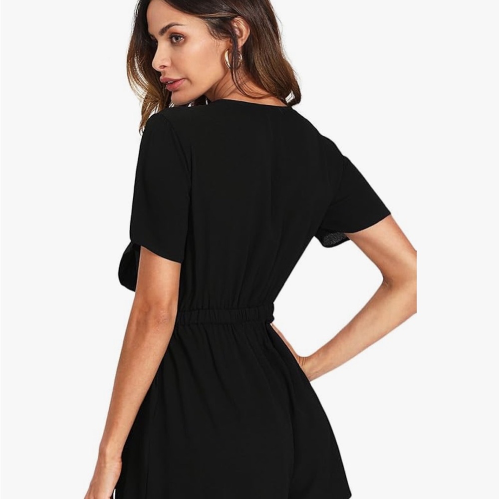 black tie front romper | amazon - Picture 4 of 5